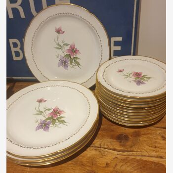 4 Limoges porcelain plates