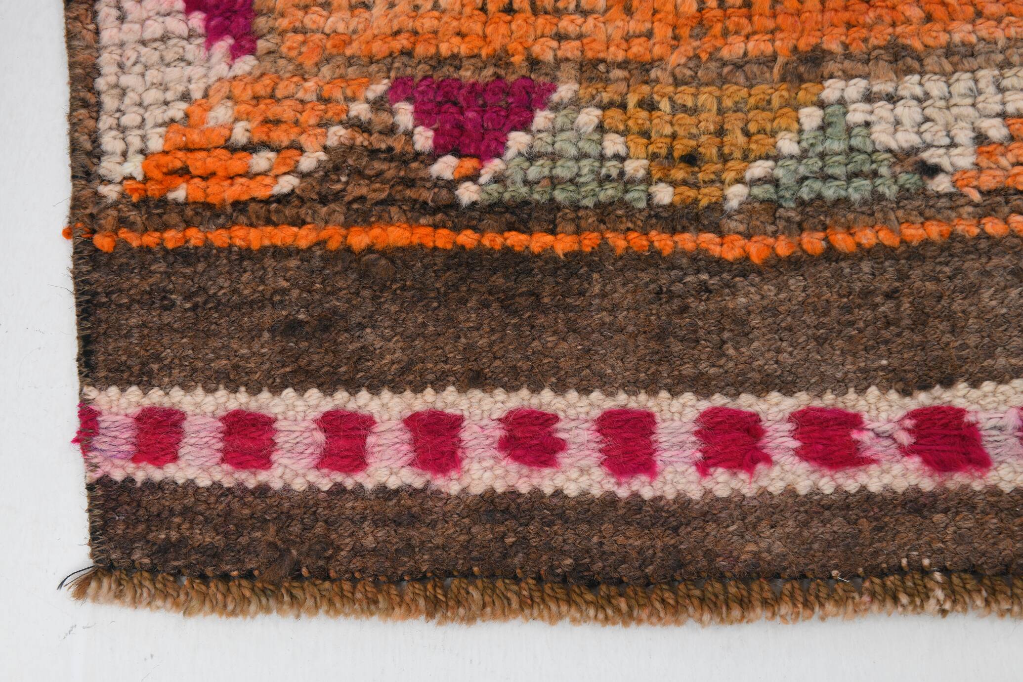 3x12 Pumpink Orange Oriental Turkish Runner Rug, 83x367Cm
