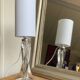 Vintage twisted crystal lamp, 25 cm, newly rewired • Decorative