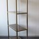 Smoked and mirrored glass shelf, Hollywood Regency style, 70s.