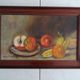 Old still life painting of fruits signed oil on canvas
