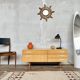 Vintage Scandinavian TV cabinet in light wood
