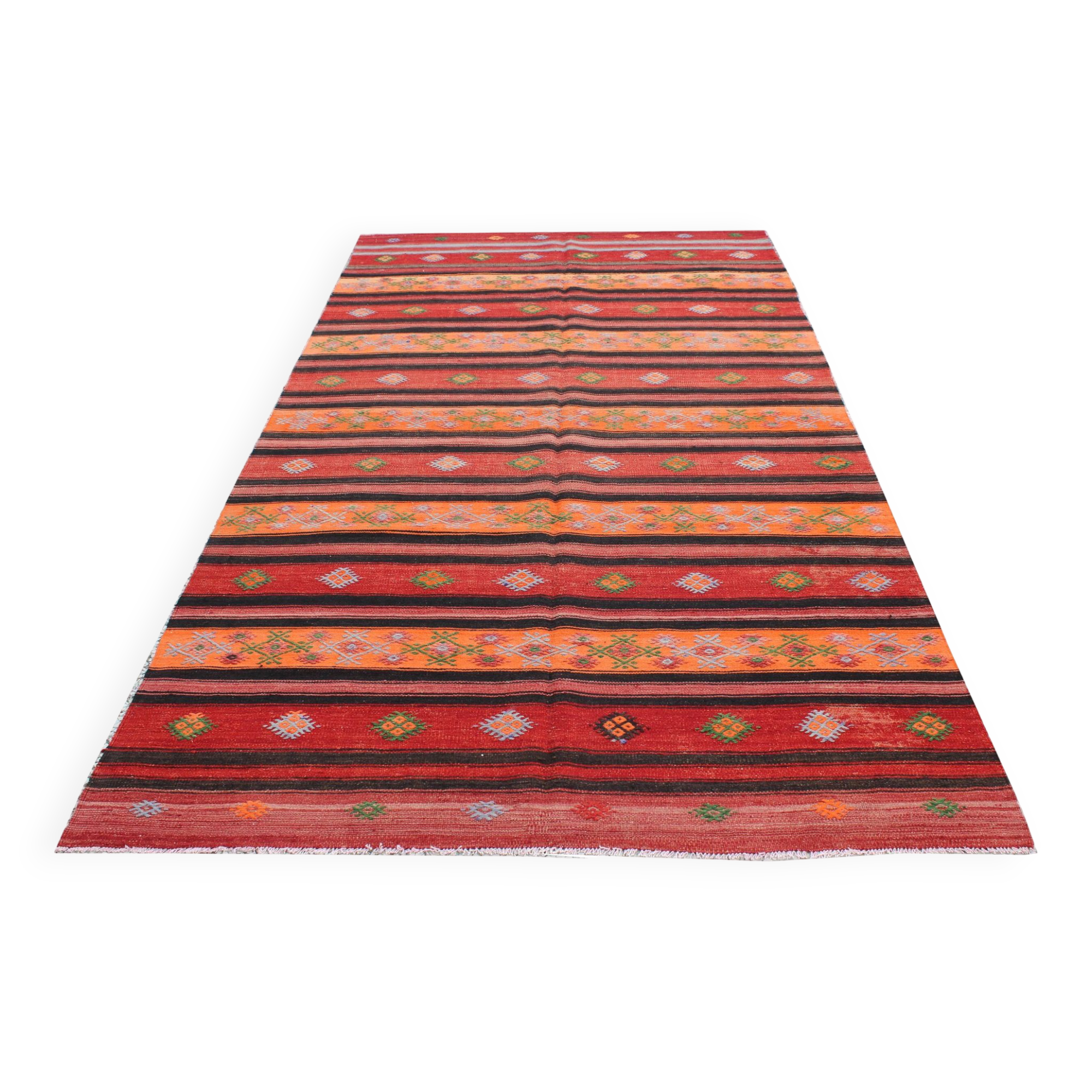 Turkish kilim rug,361x182 cm,n-182.
