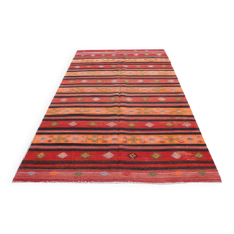 Turkish kilim rug,361x182 cm,n-182.