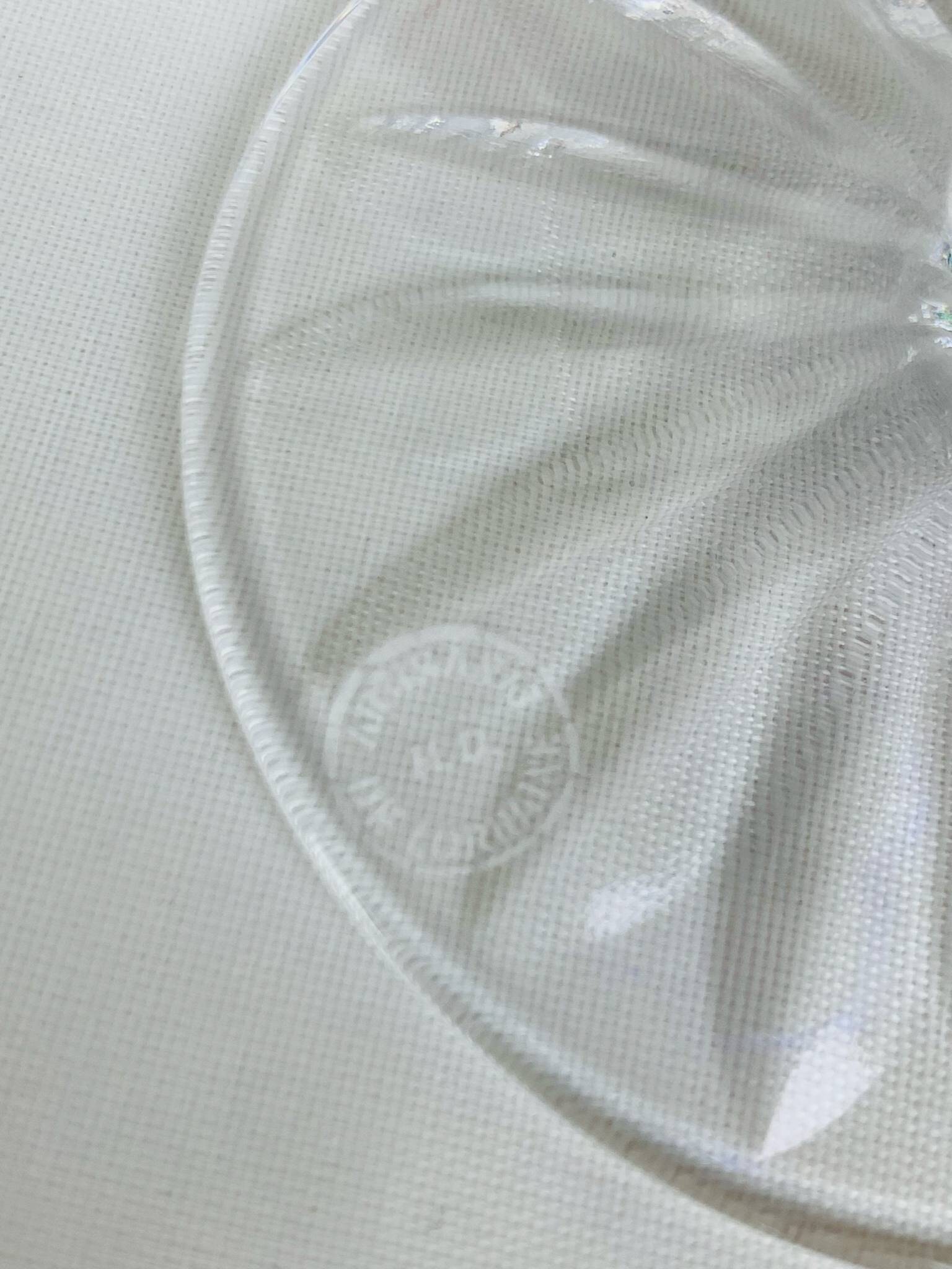 6 handmade crystal stemmed glasses from Lorraine, multi-colored