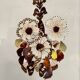 Vintage flower collage made from butterfly wings