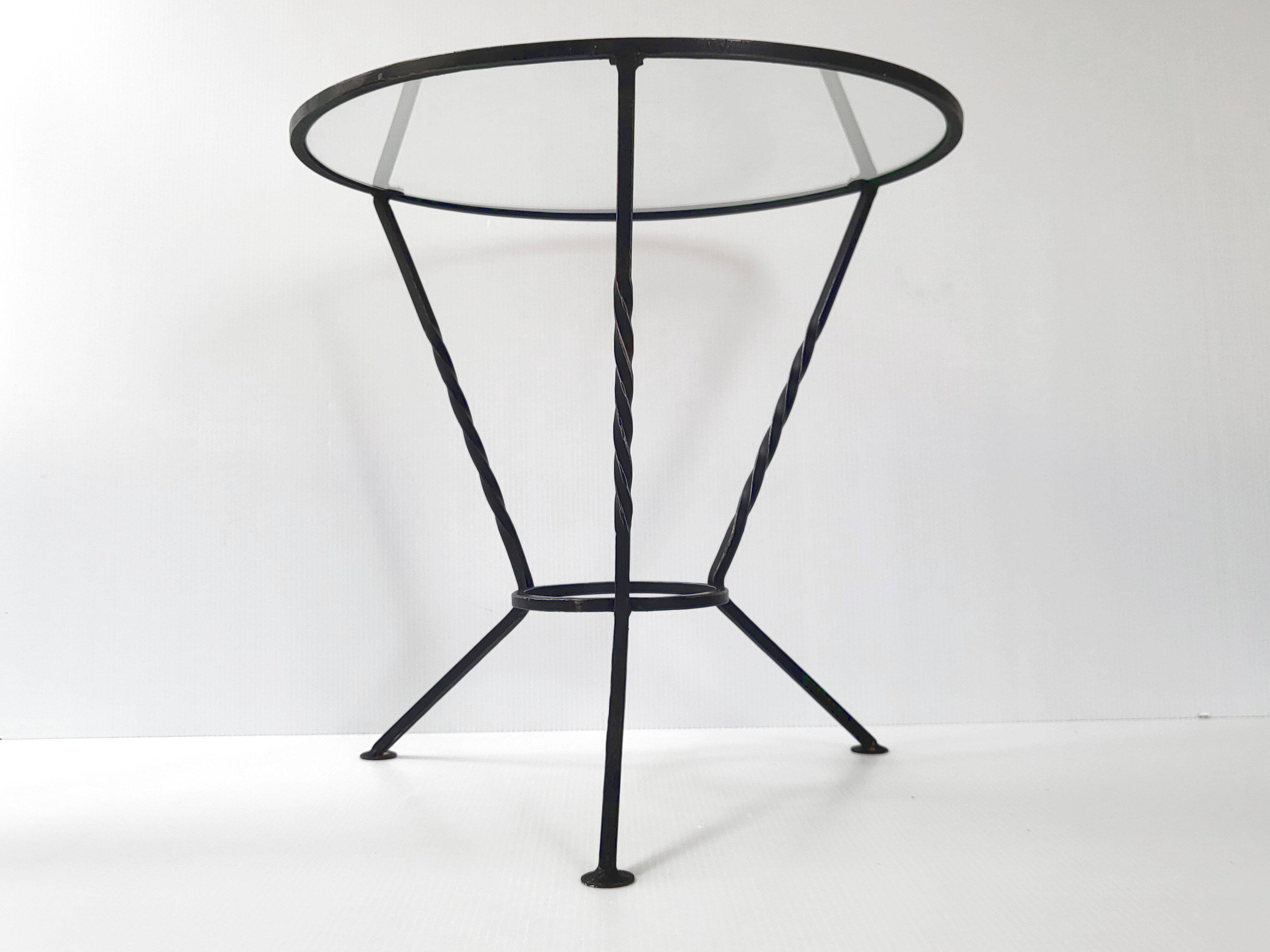 Vintage 1950s pedestal side table