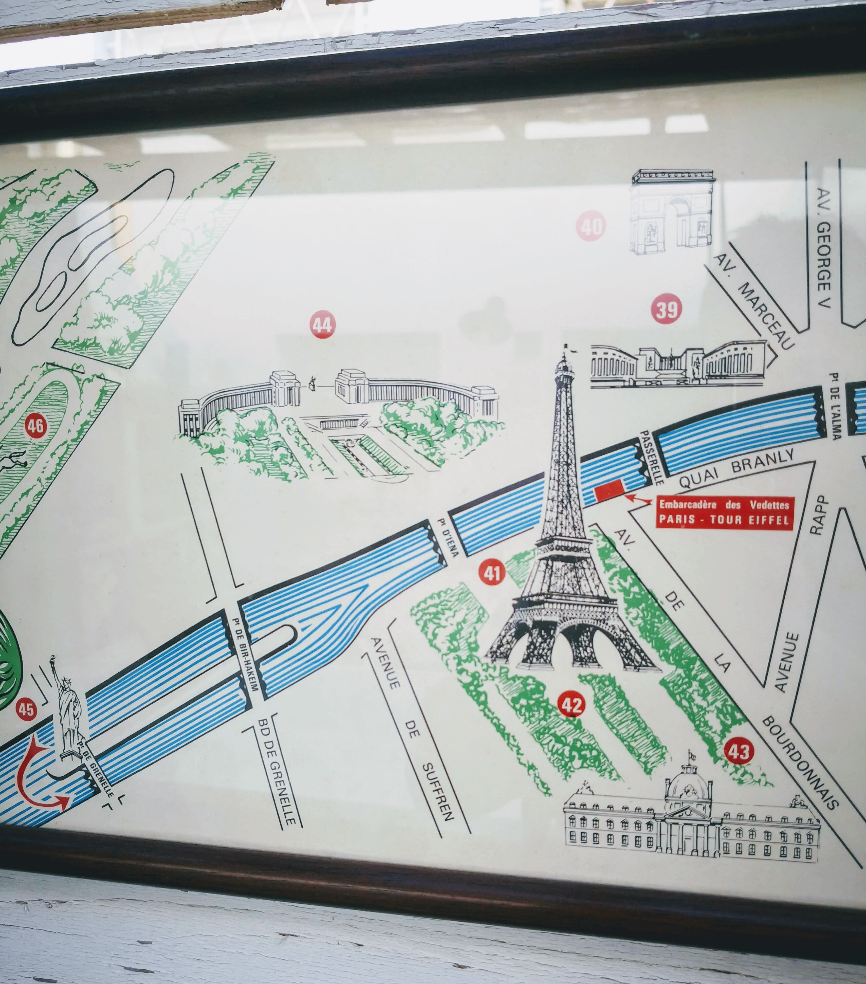 Poster framed "along the seine"