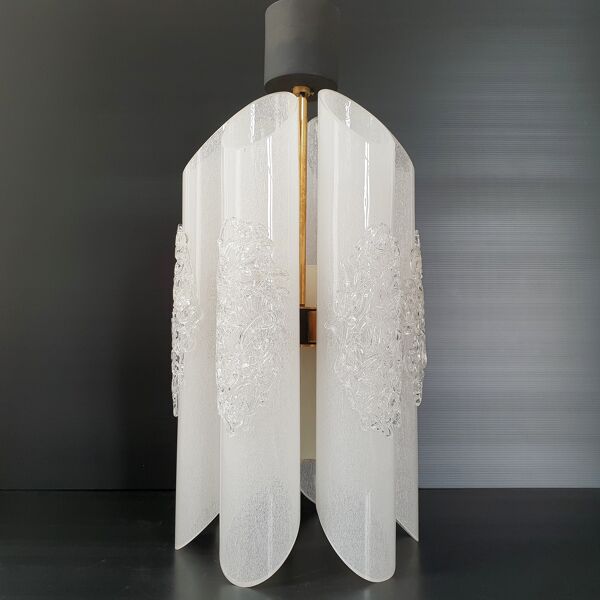 Lustre italien en verre de Murano 1960 vintage