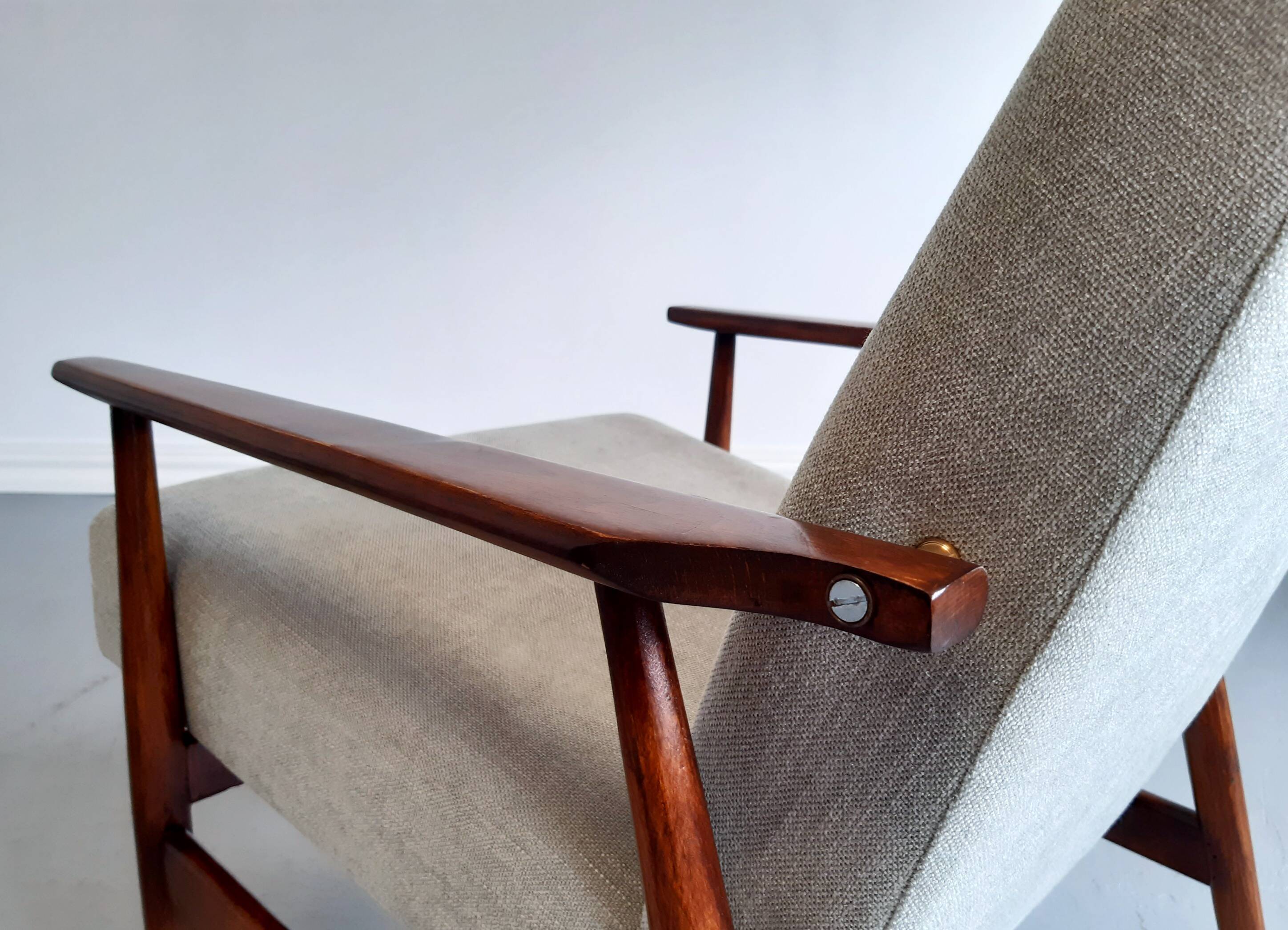 1960 Henryk Lis Armchairs in Water Green