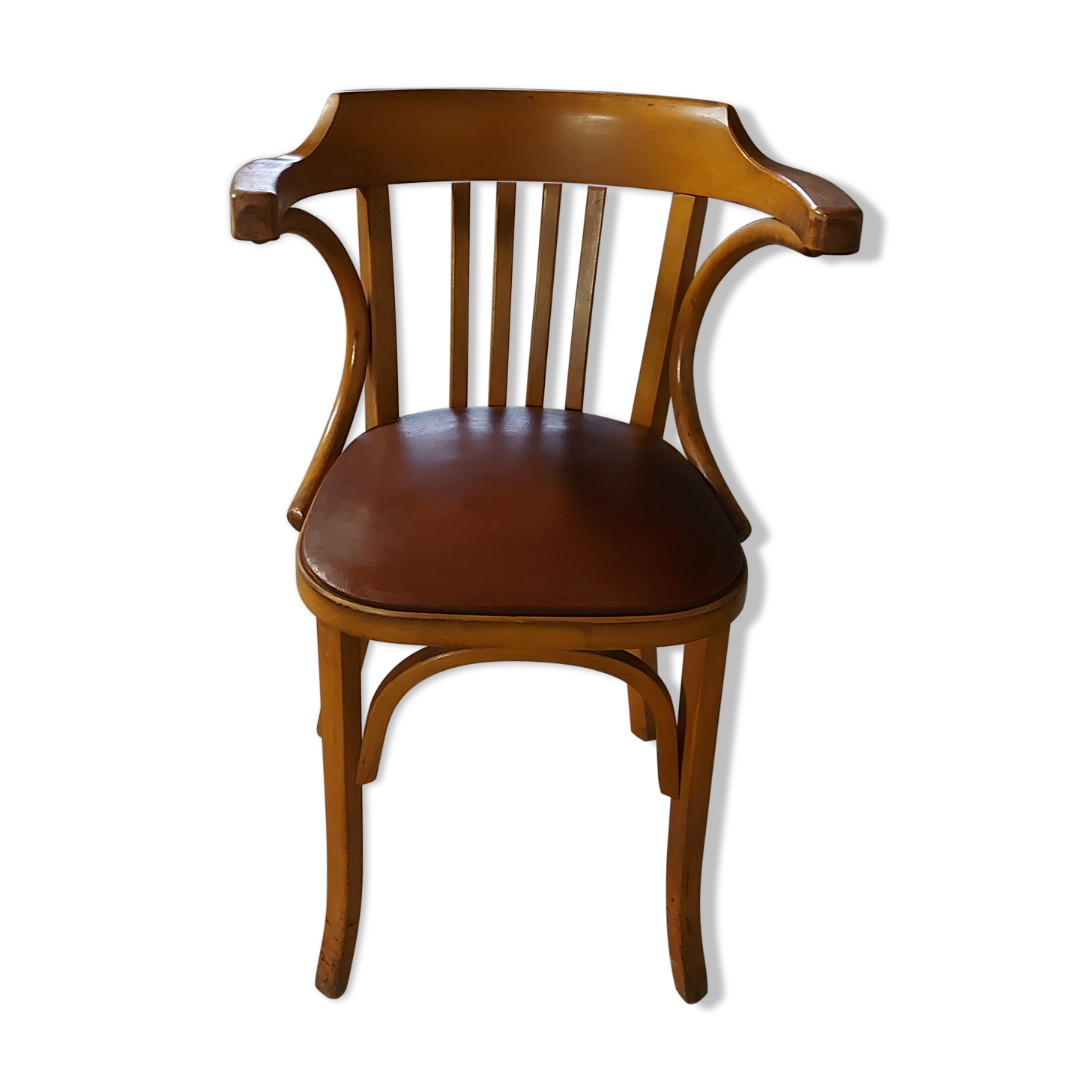 Fauteuil vintage en bois Baumann