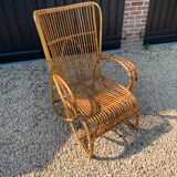 Rattan armchair circa 1960