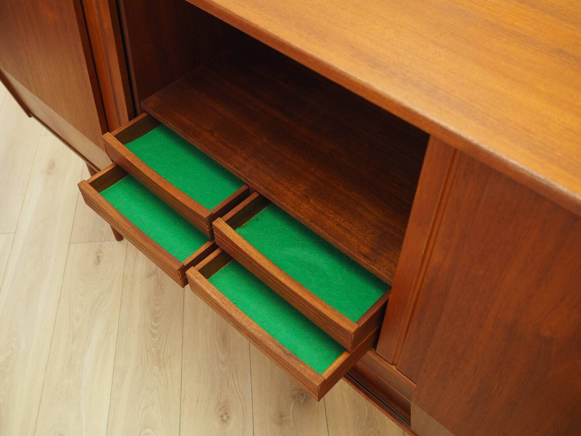 Teak highboard, Danish design, 1960s, made in Denmark