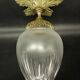 Louis XV style pointed ceiling light/suspension - bronze & glass