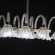 Museal 8 Light Art Decò Barovier e Toso Chandelier, Murano "Bubble" Glass,