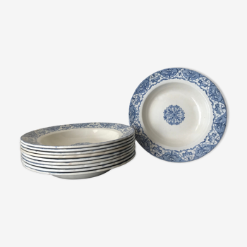 Lot de 10 assiettes terre de fer