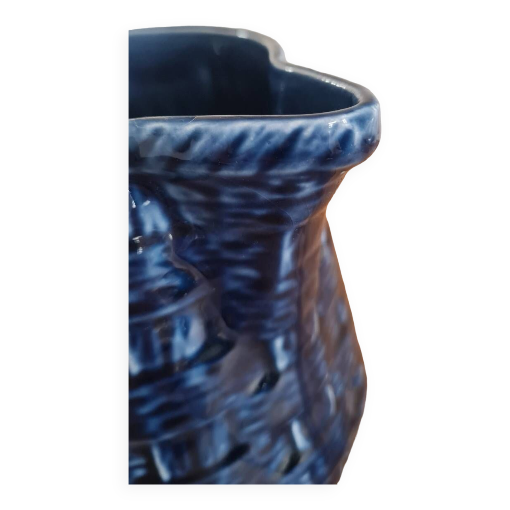 Sarreguemines earthenware pitcher