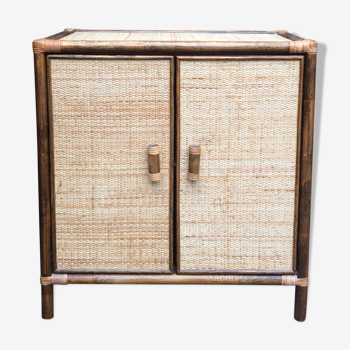 Vintage rattan buffet