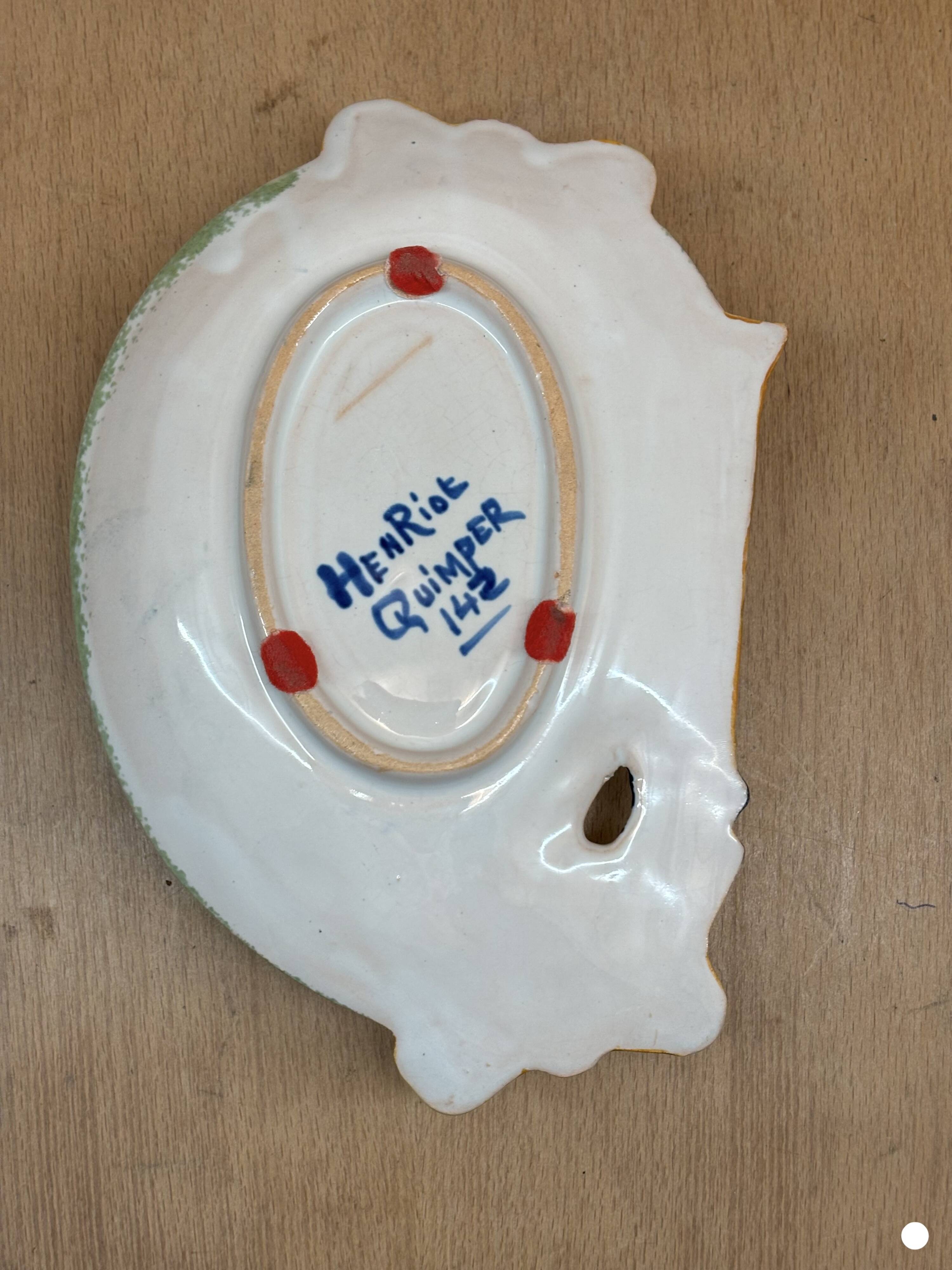 Henriot Quimper butter dish