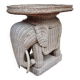 Table d'appoint, éléphant en rotin vintage, années 70