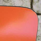 Set of 6 vintage orange formica chairs, 70s