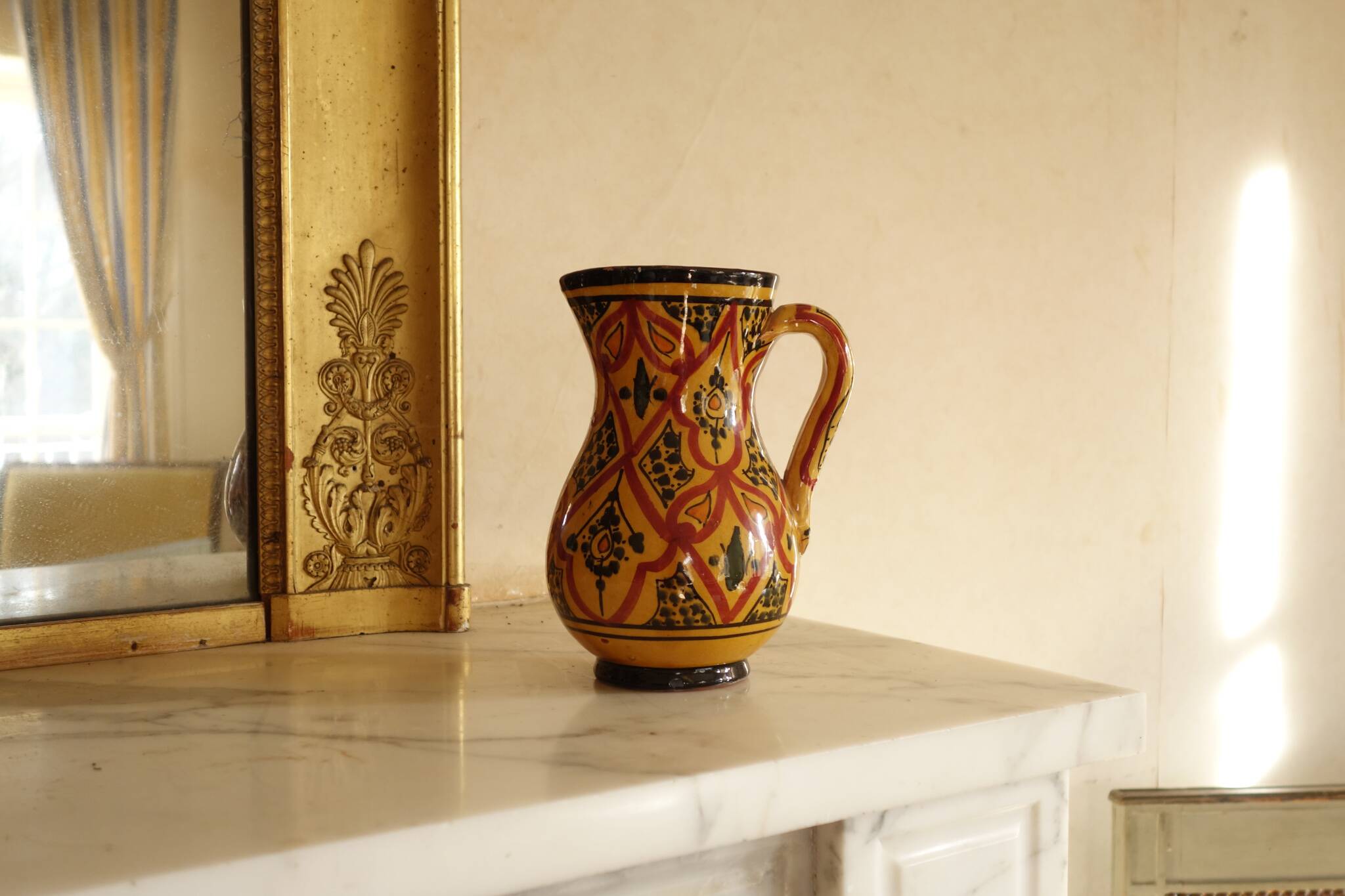 Safi Moroccan Carafe – Traditional Vintage Ceramic Pitcher