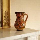 Carafe marocaine Safi – Pichet en céramique traditionnel vintage