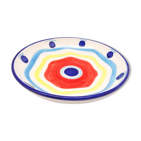Assiette creuse multicolore en céramique italienne