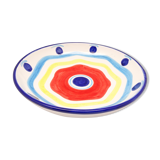 Multicolored hollow plate in Italian ceramic
