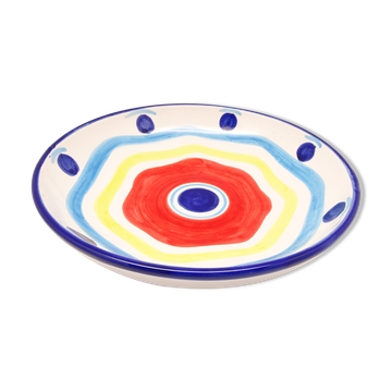 Assiette creuse multicolore en céramique italienne