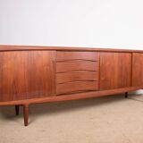 Large Danish Teak Sideboard by Axel Christensen for ACO Mobler 1960.
