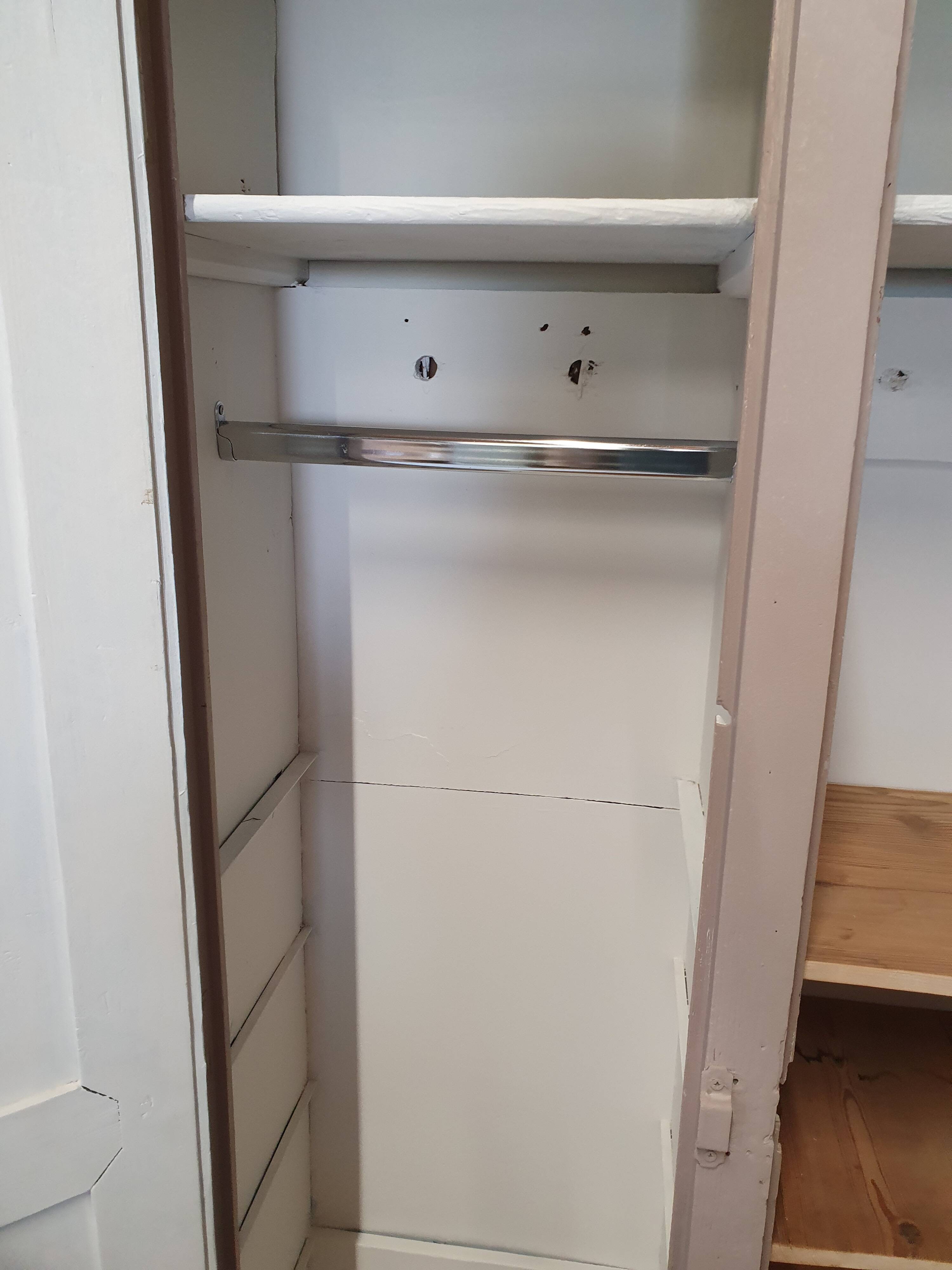 Old wooden cloakroom