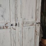 Weathered wooden locker