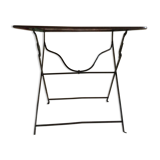 Folding riveted iron table