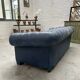 Canapé chesterfield en cuir bleu