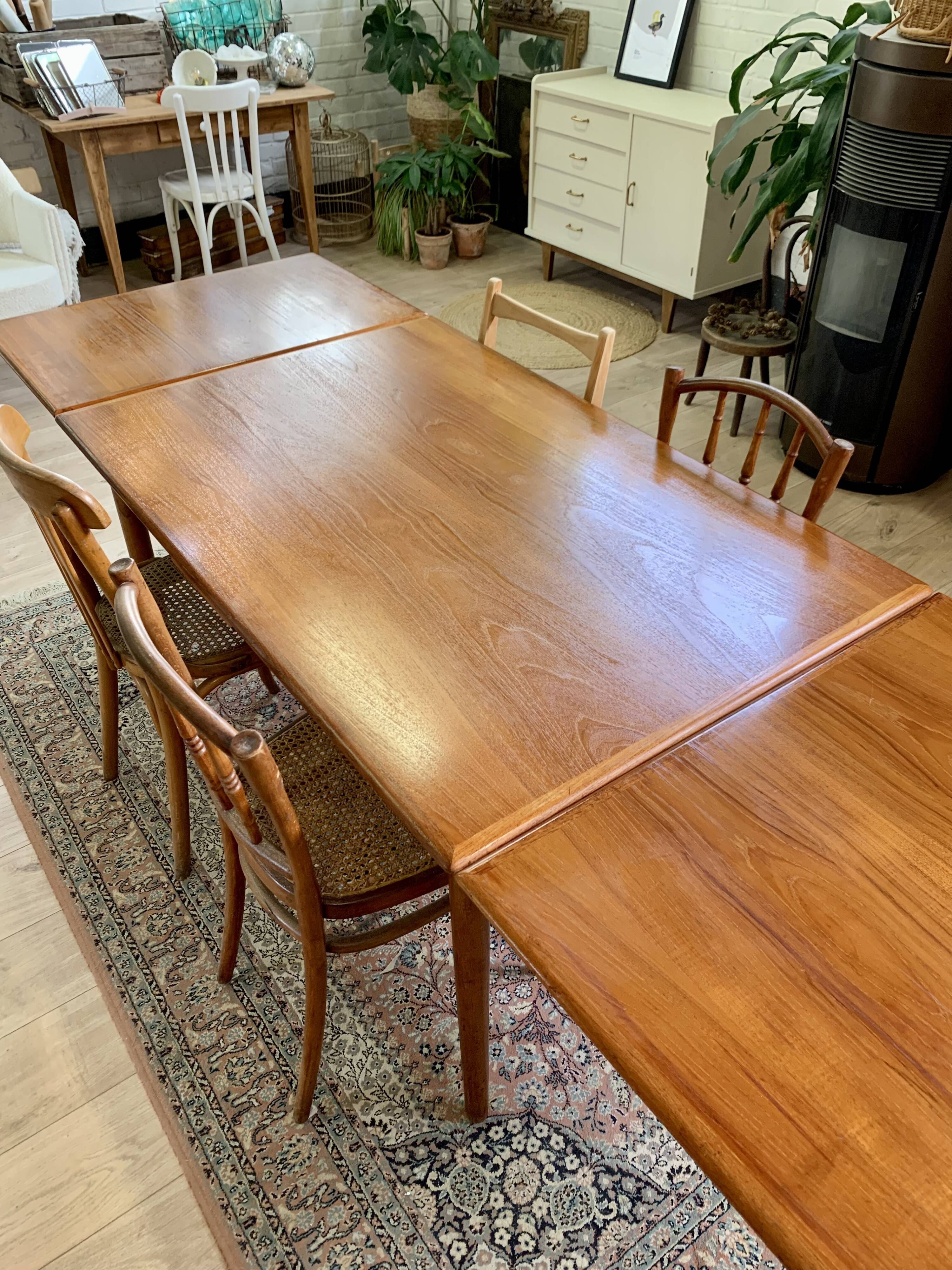 Danish teak table Ansager Mobiler, 1960s