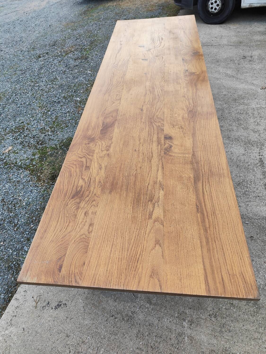 Duo XXL farmhouse table 320 cm oak spindle legs