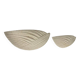 Pair of vintage speckled beige plaster wall lights, France 1970s
