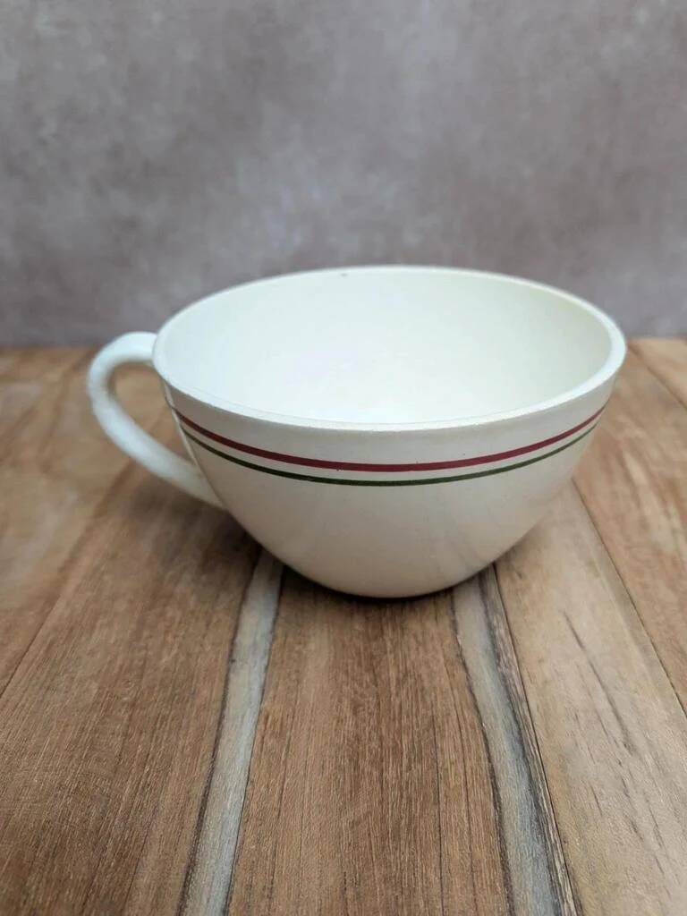 Cup and saucer Sarreguemines model Bitche – Ironstone