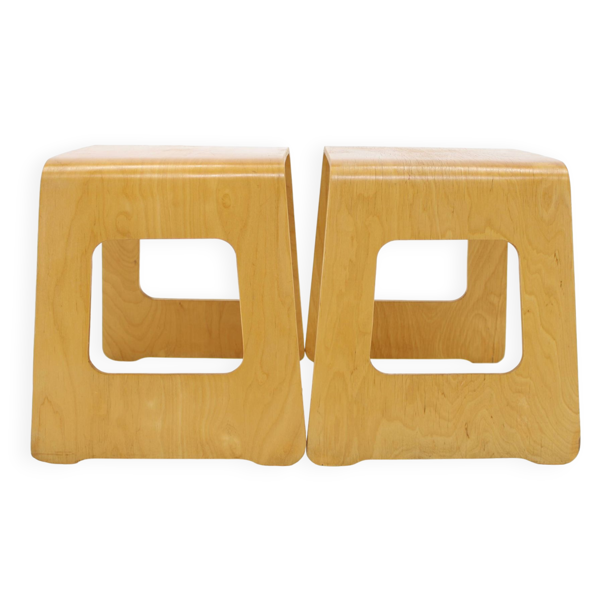 1990s Lisa Norinder Pair of Wooden Stools for Ikea, Sweden