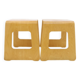 1990s Lisa Norinder Pair of Wooden Stools for Ikea, Sweden