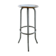 Wooden and metal high stool, 1960s
