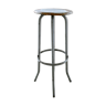 Wooden and metal high stool, 1960s