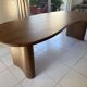 Wood table in organic shape 250×110