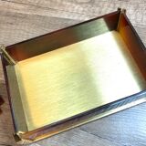 Gold Starry vintage 60 brass jewelry box - Galalithe scale-style