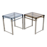 Lot de 2 tables d’appoint Marc Berthier années 60