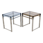Lot de 2 tables d’appoint Marc Berthier années 60