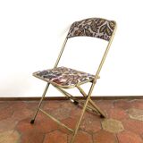 Vintage folding chair - upcycling - tapestry - Large Rainbow tree