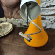 Suspension opaline orange vintage