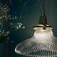 Vintage holophane glass lampshade pendant light